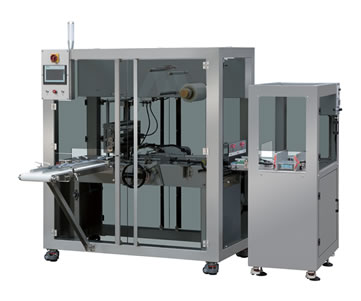 BTB-290+LM-360 transparent film three-dimensional packaging machine (forward feeding six-sided hot stamping)