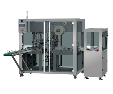 BTB-300+LM-360 transparent film three-dimensional packaging machine (forward feeding, six-sided hot stamping)