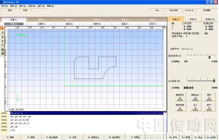 維宏火焰切割系統(tǒng)軟件主界面如圖所示