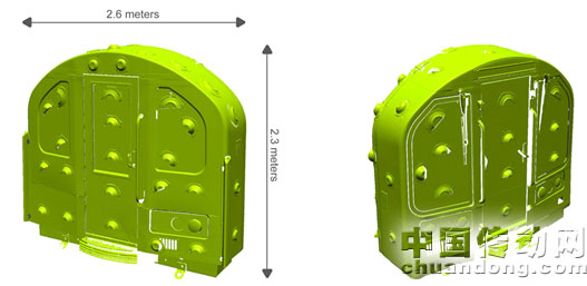 圖：火車掃描結(jié)果——2.6米寬、2.3米高